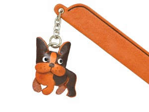 Boston terrirer Leather dog Charm Bookmarker