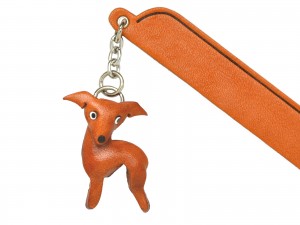 Italian greyhound Leather dog Charm Bookmarker