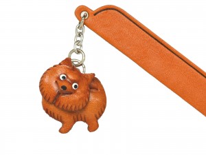 Japanese spitz Leather dog Charm Bookmarker