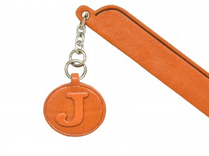 J Leather Alphabet Charm Bookmarker