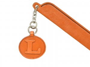 L Leather Alphabet Charm Bookmarker