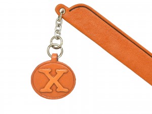 X Leather Alphabet Charm Bookmarker