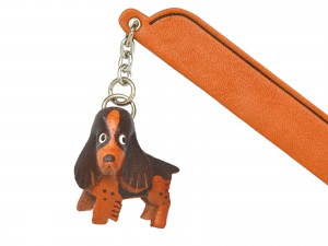 English springer Leather dog Charm Bookmarker