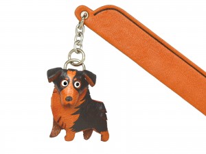 Australian shepherd Leather dog Charm Bookmarker