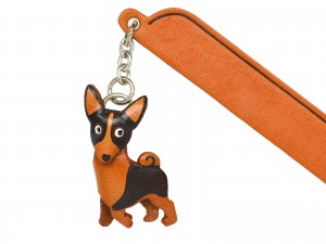 Basenji Leather dog Charm Bookmarker