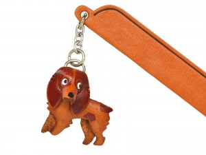 Brittany Leather dog Charm Bookmarker