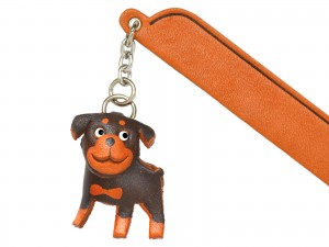 Rottweiler Leather dog Charm Bookmarker