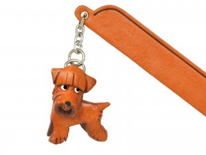 Wheaten terrier Leather dog Charm Bookmarker