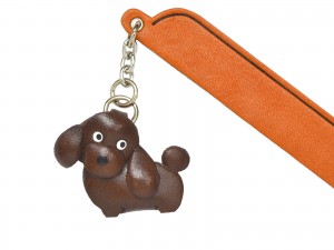 Toy poodle chocolate Leather dog Charm Bookmarker