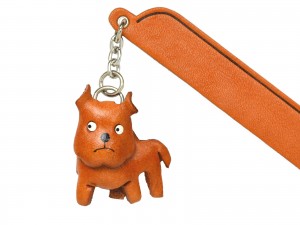 Pit bull terrier Leather dog Charm Bookmarker