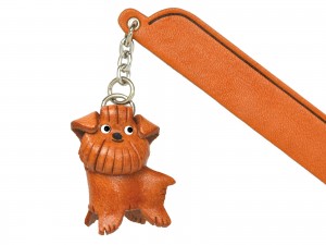 Brussel Griffon Leather dog Charm Bookmarker