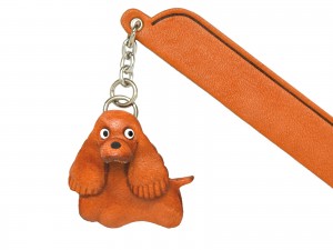 American cocker Leather dog Charm Bookmarker