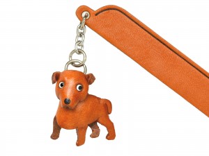 Staffordshire Bull Leather dog Charm Bookmarker