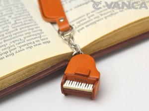 Piano Leather Charm Bookmarker