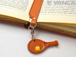 Tennis racket Leather Charm Bookmarker