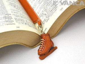 Skate shoe Leather Charm Bookmarker