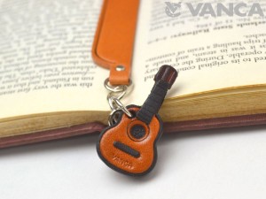 Guitar Leather Charm Bookmarker