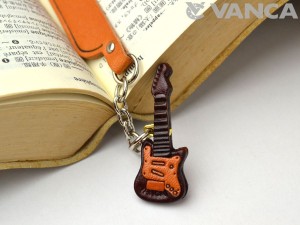 Electric guitar Leather Charm Bookmarker