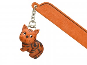 American shorthair Leather Charm Bookmarker