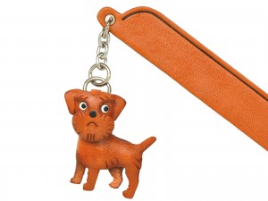 Border terrier Leather dog Charm Bookmarker