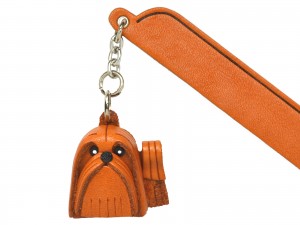 Lhasa apso Leather dog Charm Bookmarker