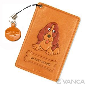 Basset Hound Leather Commuter Pass case/card Holders #26442