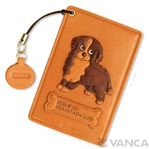 Bernese Mountain Dog Leather Commuter Pass case/card Holders #26444