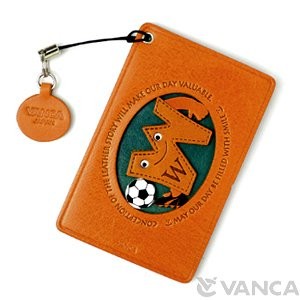 Soccer-W Leather Commuter Pass/Passcard Holders