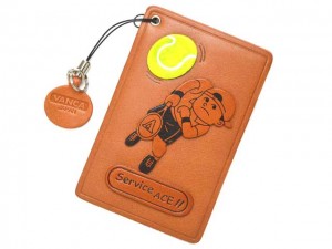 Tennis Service ace Leather Commuter Pass case/card Holders