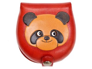 Panda-red Handmade Genuine Leather Animal Color Coin case/Purse #26089-2