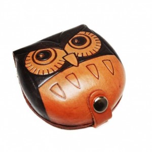 Owl Handmade Genuine Leather Animal Coin case/Purse #26273