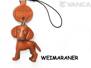 Weimaraner Terrier Leather Cellularphone Charm #46789