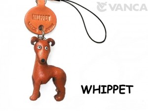 Whippet Terrier Leather Cellularphone Charm #46788